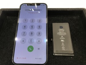 iPhone12 バッテリー交換　川口